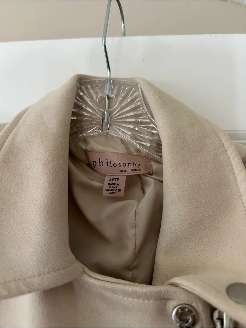 Philosophy Cream Moto-Style Zip Jacket